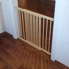 BigBuy Fából készült biztonsági ajtórács - lépcsővédő, állítható szélességgel (BB-21730)