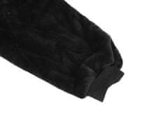 BigBuy Meleg, plüss ultra könnyű kapucnis pulóver elülső zsebbel - XXL méret, fekete (BB-9388)