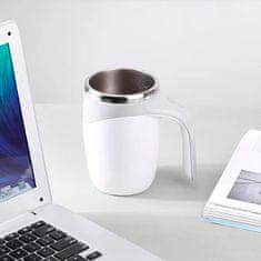 Netscroll Termosz bögrével a ital keveréséhez, kávéscsésze, termosz kávéhoz vagy kakaóhoz, ideális por kávéhoz, ideális minden munkaasztalhoz, MixMug