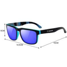 BigBuy Tükrös napszemüveg UV szűrővel és stílusos kerettel - uniszex, polarizált napszemüveg - kék (BB-21149)