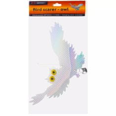 BigBuy Szárnyaló bagoly csillogó, zörgő, fényvisszaverő madárriasztó holografikus bevonattal - szőlőbe, gyümölcsösbe, veteményesbe (BB-21028)