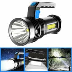 BigBuy Multifunkciós, akkumulátoros zseblámpa - extra erős COB LED kézilámpa szereléshez, túrázáshoz, horgászathoz (BBD)