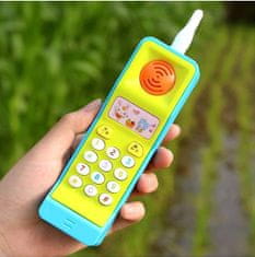 BigBuy Zenélő, retro mobiltelefon alakú elemes játék babáknak gombokkal és hanghatásokkal (BBJ)