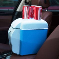BigBuy 2in1 elektromos frissen tartó készülék utazáshoz - autós hűtőtáska és élelmiszer melegítő - vállpánttal és 3 pohártartóval a tetején - 7,5L, 65W (BBV)