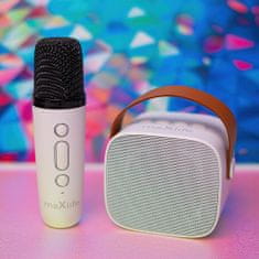 maXlife MXKS-100 Bluetooth Karaoke mikrofon + hangfal, fehér