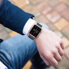 Tech-protect Milanese szíj Apple Watch 42/44/45/49mm, starlight