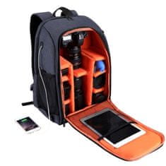 Puluz Camera Bag hátizsák fényképezőgépre és tartozékokra, szürke