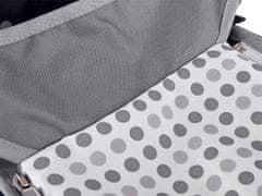 RAMIZ 2 az 1-ben babakocsi, megfordítható ülő- és fekvőrésszel, táskával szürke-fehér színben 45 x 37 x 14 cm
