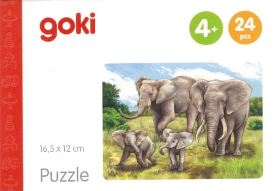 Goki Fa puzzle Afrikai állatok: elefántok 24 db