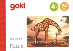 Goki Fa puzzle Afrikai állatok: zsiráfok 24 darab