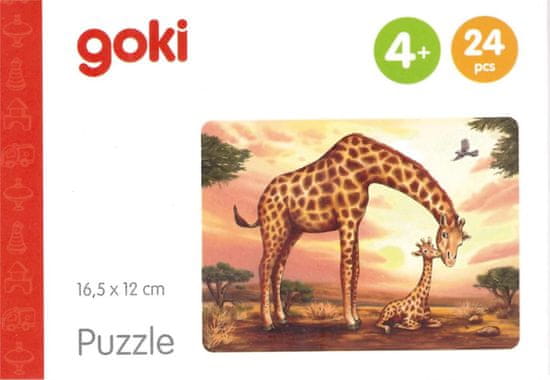 Goki Fa puzzle Afrikai állatok: zsiráfok 24 darab