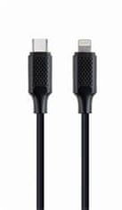 Gembird USB-C (M) - 8pin Lightning (M) töltőkábel, 1,5 m, műanyag, fekete