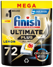 Finish Ultimate Plus All in 1 mosogatógép kapszula Lemon, 72 db
