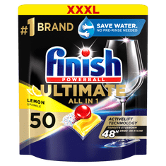 Finish Ultimate All in 1 Lemon Sparkle - mosogatógép kapszula, 50 db