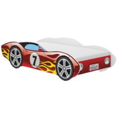 Wooden Toys CORVETTA autós gyerekágy 140x70cm piros - ajándék matraccal