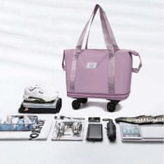 Dollcini Multifunkcionális utazótáska új száraz és nedves szétválasztású hordozható utazótáska fitness táska ,54x23x80cm, fekete