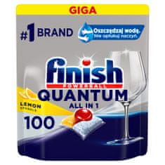 Finish Quantum All in 1 mosogatógép kapszulák Lemon Sparkle, 100 db