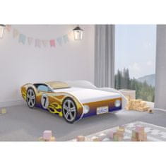 Wooden Toys CORVETTA autós gyerekágy 140x70cm kaméleon - ajándék matraccal