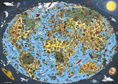 DINO Puzzle Rajzfilm világtérkép 1000 db