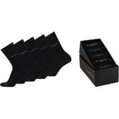 BUGATTI 5 pack - férfi zokni 6260X-610 black (Méret 39-42)