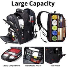 Dollcini Utazási hátizsák, Laptop hátizsák, Vízálló hátizsák, Üzleti munkatáska USB töltőporttal
