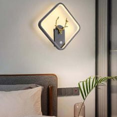 Dollcini modern LED fali lámpa érzékelővel, nappali, hálószoba, fekete