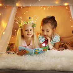 Dollcini Világító fejpánt, LED-es hajkiegészítők karácsonyi dekoráció, karácsonyi kendő, világító kendő, 432061, többszínű