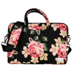 MG Wonder Briefcase laptop táska 15-16'' black and roses