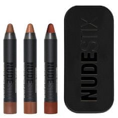 NUDESTIX Dekoratív ajakápoló kozmetikai ajándékkészlet 90`s Nude Lips Mini 3 db