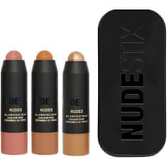 NUDESTIX Dekoratív kozmetikai ajándékcsomag Soft & Warm Nudes Mini 3 db