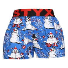 Styx Gyerekek klasszikus boxeralsó művészet sport gumi karácsonyi hóemberek (BJ1751) - méret 12-14 éves