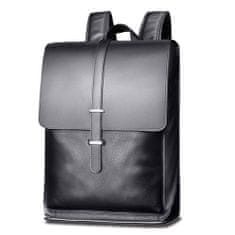 Dollcini Férfi hátizsák, egyszerű férfi hátizsák, bőr hátizsák, üzleti laptop hátizsák, fekete