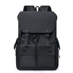 Dollcini Laptop táska, férfi üzleti hátizsák, vízálló, üzleti utazáshoz, családi utazáshoz, fekete