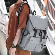 Dollcini férfi üzleti hátizsák, vízálló hátizsák, utazás/munka/divat, szürke