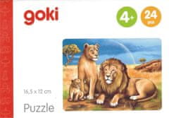 Goki Fa puzzle Afrikai állatok: oroszlánok 24 db