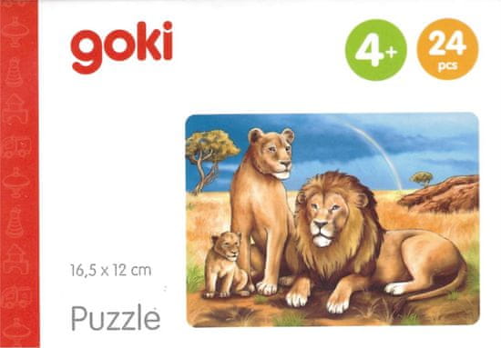 Goki Fa puzzle Afrikai állatok: oroszlánok 24 db
