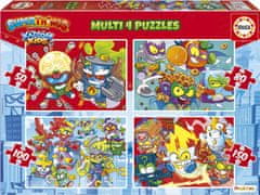 EDUCA Puzzle Superthings 4in1 (50,80,100,150 darab)