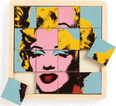 Galison Andy Warhol csúszó fa puzzle: Marilyn 2in1 (16 db)