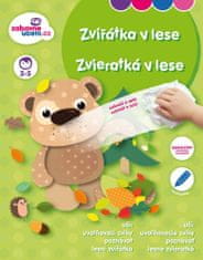 Ditipo Szórakoztató tanulási kaparókönyv matricákkal - Állatok az erdőben 3-5 éveseknek