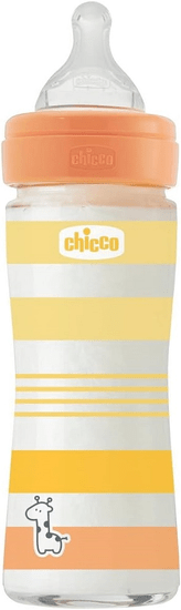Chicco Cumisüveg üveg Well-being szilikon 240 ml univerzum