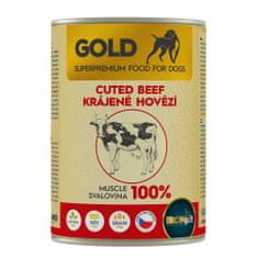 IRONpet Gold Dog Marhahús szeletelt izom, konzerv 400 g