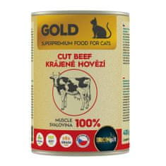 IRONpet Gold Cat Marhahús szeletelt izom, konzerv 400 g