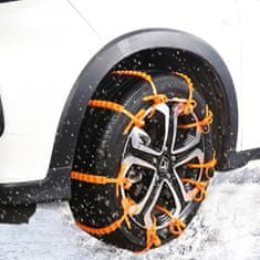 JOIRIDE® Univerzális hólánc készlet, egyszerűen felhelyezhető autó gumira, téli gumi tartozék csúszásmentes közlekedéshez (10 darab) | NIFTCHAINS