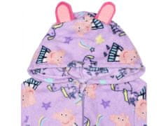 sarcia.eu Peppa Pig Lila polár egyrészes pizsama, kapucnival ellátott gyerekcipő 3-4 év 98-104 cm