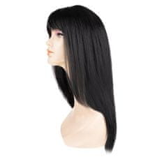 Northix Hosszú hajú paróka - fekete - szintetikus haj 