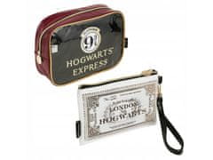 sarcia.eu Harry Potter Hogwart 2 db utazási kozmetikai táska, piros kozmetikai táska és tasak készlete