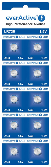 Aga EverActive Alkaline G3 LR736 elem 10db