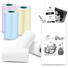 Mormark Színes hőpapír mobil és kompakt mini nyomtatóhoz, matrica nyomtatóhoz, hordozható nyomtatóhoz (6db-os hőpapír csomag) | MINIPRINT