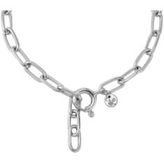 Michael Kors Romantikus ezüst karkötő cirkónium kövekkel Pavé Heart MKC1648CZ040