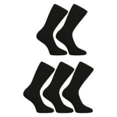 Nedeto 5PACK fekete hosszú zokni (5NDTP1001) - méret L
